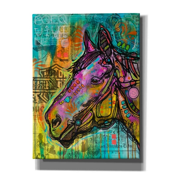 Epic Graffiti 'Horsepower' by Dean Russo, Canvas Wall Art, 40"x54"