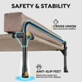 thumbnail image 3 of Elevated Raised Dog BedCooling Outdoor Dog Cot Bed for Medium Sized Dogs ThreeSided Fence Raised Pet Cot with Mesh & NoSlip Feet Dog Hammock Bed with Removable Bolster* cm B, 3 of 7