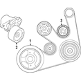 thumbnail image 2 of New Genuine Nissan / Infiniti Pulley Assy Idler 119253KY0A / 11925-3KY0A OEM, 2 of 10