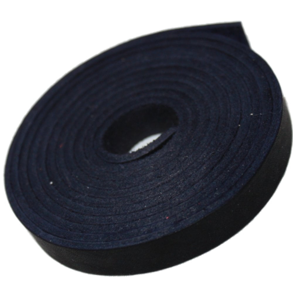 TOFL Genuine Top-Grain Leather Strap | 72 Inches Long | 1/2 Inch Wide | 1/8 Inch Thick (7-8 oz) | 1 Leather Strip for DIY Arts & Craft Projects, Clothing, Jewelry, Wrapping | Dark Navy Blue