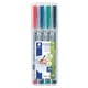 thumbnail image 1 of Rotuladores STAEDTLER Lugraph, paquete de 4 unidades, punta fina, recargables, 1 of 3
