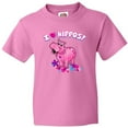 thumbnail image 3 of Inktastic I Love Hippos with Pink Hippo and Flowers Youth T-Shirt, 3 of 5