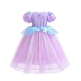 thumbnail image 3 of Girls Mermaid Princess Mesh Dress with Pearl Sequins - Perfect for Weddings, Birthdays, and Formal Events - Breathable and Comfortable Design - Available in Various Sizes, 3 of 6