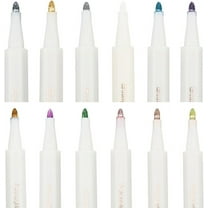 Acrylic Paint Markers Pens Set with 12 Colors Metallic Paint Pens 0.5mm Quick-Dry Paint Pens
