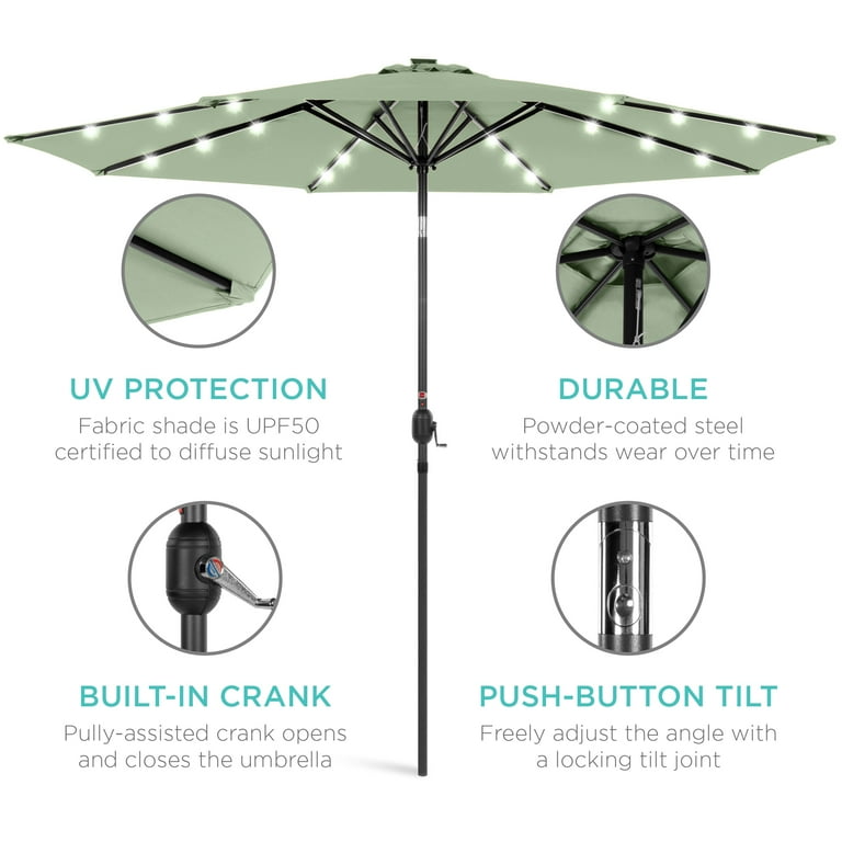 double top patio umbrella Double Top Patio Umbrella - Push Button Tilt