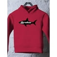 thumbnail image 3 of Shark, Brother Lettering Hoodie Toddler -Smartprints Designs,  5 Toddler, 3 of 4