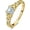YELLOW GOLD, variant on 1.2ct Cubic Zirconia Solitaire Engagement Rings for Women Vintage Celtic Knot Princess Cut