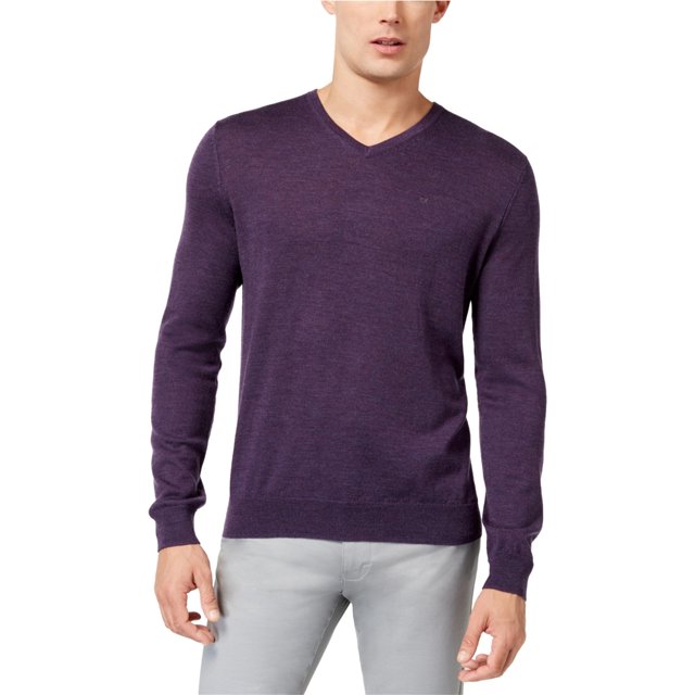 Calvin Klein suéter de punto para hombre, morado, grande Calvin Klein Pull-over