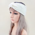 thumbnail image 3 of Funicet Bandeau pour Femmes, Bandeaux pour Femmes, Bandeau Tricoté Roulé et Nœud en Velours, Protection des Oreilles, Bandeau en Velours pour Femmes, Bandeau pour Femmes, 3 of 4