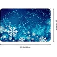 thumbnail image 3 of Bath Mat for Bathroom Christmas Snowflake Blue Xmas Winter Rugs Shower Mats Memory Foam Rug Non Slip Floor Small Carpet Soft Light Absorbent Washable for Home Hotel Decor 15.7 X 23.6 inch, 3 of 6