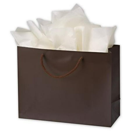 Bags & Bows by Deluxe 244M-160513-44 Chocolate Matte Laminated Euro-Shoppers - Case of 100