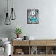 thumbnail image 2 of Daisy Canvas Pictures Bathroom Wall Art Modern Flower Bathtub Artwork Rustic Wood Board Background Wall Art Decor Living Room Bedroom Office Wall Decor Framed Ready to Hang Blue Teal Size 12x16 inch, 2 of 6
