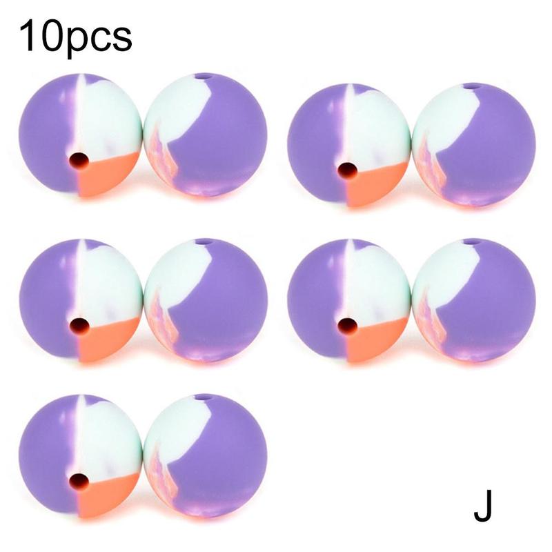 Yiexson Silicone Round Loose Beads for Crafts Woman Beaded Jewelry