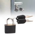 thumbnail image 4 of CHENjy Travel Suitcase Luggage Lock with Spare Keys, Colorful Plastic Covered Small Keyed Padlock, Scratch Resistant Metal Locker Lock for Gym Backpack Drawer, Black, 4 of 6