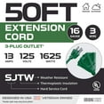 thumbnail image 2 of Cable de extensión Iron Forge Cable de 50 m, 3 salidas 16/3 SJTW, 2 of 8