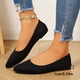 thumbnail image 6 of ZunFeo Womens Pointed Toe Flats - Soft Knit Slip On Comfortable Walking Shoes for Work & Casual, Black (Available in Wide Width),Size 6, 6 of 9