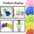 6Pcs Silicone Glass Cup Covers Cup Lids Reusable Anti Dust Cup Covers