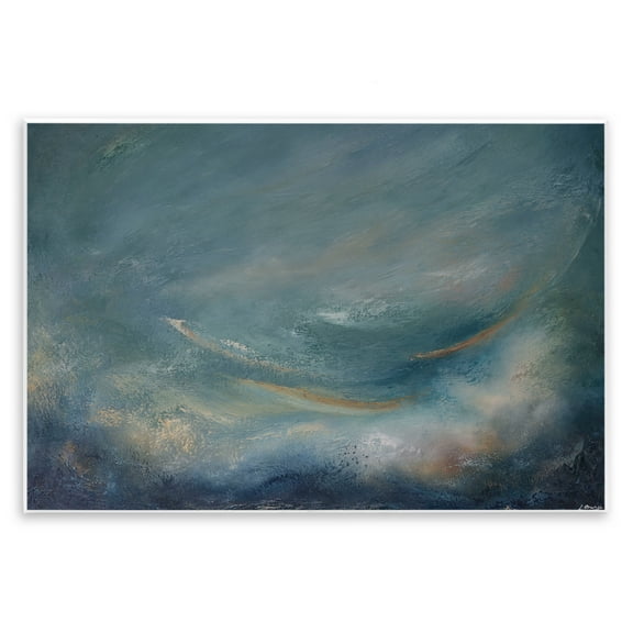 Stupell Industries Dark Storm Clouds Abstract Abstract Painting Unframed Art Print Wall Art, 15 x 10