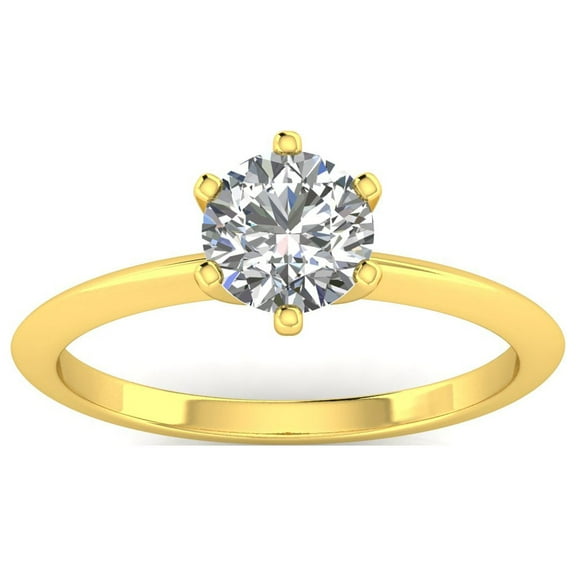 1.50ctw Diamond Solitaire Engagement Ring in 14k Yellow Gold