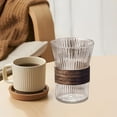 thumbnail image 1 of Tasse en Verre Verre à Bière Verre Texturé Tasse à Boisson pour Jus Café Glacé, 1 of 8
