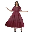 thumbnail image 4 of Moomaya Women Party Night Dresses Plus Size Printed Casual Wear Ladies Clothing, 4 of 6