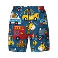 thumbnail image 4 of Lsque Mens Swim Trunks Vehicles Cartoon with Funny Drivers Pattern - Bathing Suit Compression Liner - Beach Swim Shorts Swimwear - (S-3XL) - Stretch Quick Dry -Medium, 4 of 9
