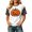 White, variant on Shirt for Women Print Short Sleeve Crewneck T-Shirts Halloween Printed Tee Clothes