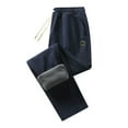 thumbnail image 4 of Hxshgdsn Corduroy Long Pants For Men Straight Leg Velvet Warm Sweatpants Casual Blue Xl, 4 of 5