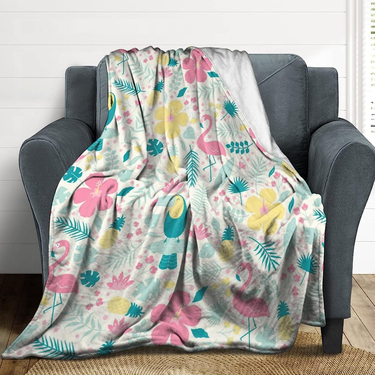 50"x60"Blanket,Oil Painting Sunflower Blossom Flower Lightweight Comfy