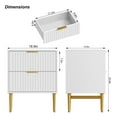 thumbnail image 3 of Glavbiku White Modern 2-Drawer Nightstand with Charging Station,Wood Bedside Table for Adult,23.5"H, 3 of 17