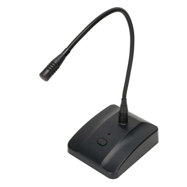 Microphone Col de Cygne, Indicateur LED Microphone Filaire de Bureau avec Câble XLR vers 6.35mm pour Conférence