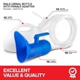 thumbnail image 2 of Male Urinal Bottle with 65" Hose and Female Adapter, 2000ml Portable Urinal for Men Spill Proof Nighttime Design, Car Travel Urine Bottle, Bedside Pee Bottle for Elderly, Truck Drivers, Hospital Use, 2 of 7