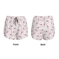 thumbnail image 3 of Pofeuu Cute Bow Tie Print Women's Athletic Shorts Running Workout Shorts Tummy Control Quick Dry Gym Shorts with Pockets Double layer sports shorts-, 3 of 7