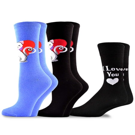 

TeeHee Valentine s Day and Mother s Day Love Cotton Socks 2 Pairs for Women and 1 Pair for Men