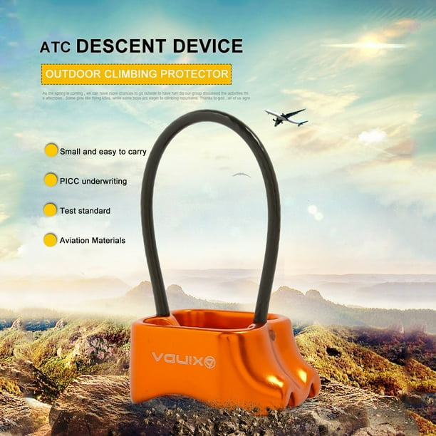 Dispositivo de descenso Rappel ATC Belay Ehuebsd equipo de escalada color naranja