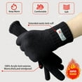 thumbnail image 7 of EvridWear 3M Thinsulate Thermal Insulated Lined Gloves, Warm Double Layer Knitted Winter Gloves for Men Women (Black), 7 of 7