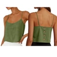 thumbnail image 2 of Crop Tops for Women Summer Sleeveless Scoop Neck Adjustable Spaghetti Strap Casual Camisole Tank Top, 2 of 7