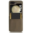 thumbnail image 2 of SaniMore for Samsung Galaxy Z Flip 5 6.7" PU Leather Case, Magnetic Wallet Ultra-Thin Cover with Wrist Strap & Card Slot Anti-Scratch All-Inclusive Protective Shell, Copper, 2 of 5