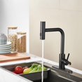 thumbnail image 4 of Single Hole Kitchen Sink Faucets with Pull Down Sprayer, Single Handle, Oil Rubbed Bronze, Pull Out Tap, Stainless Steel Waterfall Kitchen Faucet, 4 of 18
