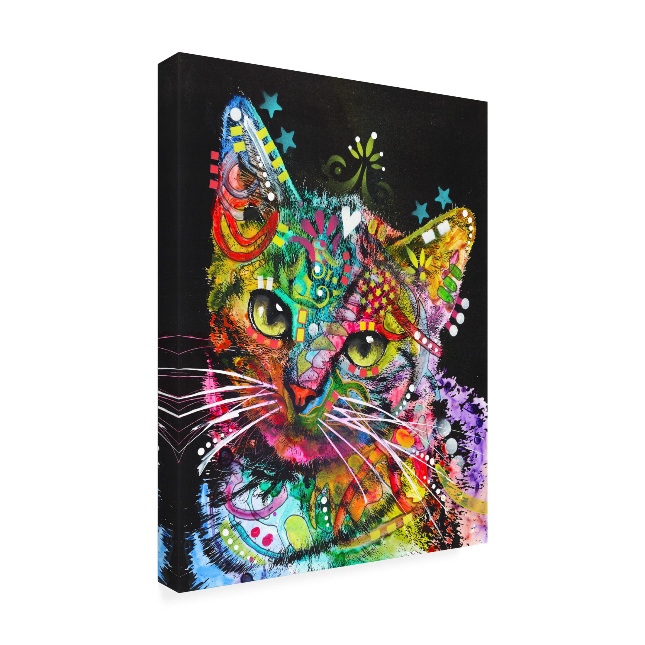 Canvas Wall Art - Dean Russo 'Star Kitten' Wall Art for Living Room, Bedroom, or Office Décor by Trademark Fine Art - 18 x 24 Inches