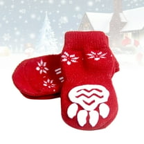 IBASETOY 8pcs Festive Socks for Dogs Woolen Yarn Protective Pet Supplies