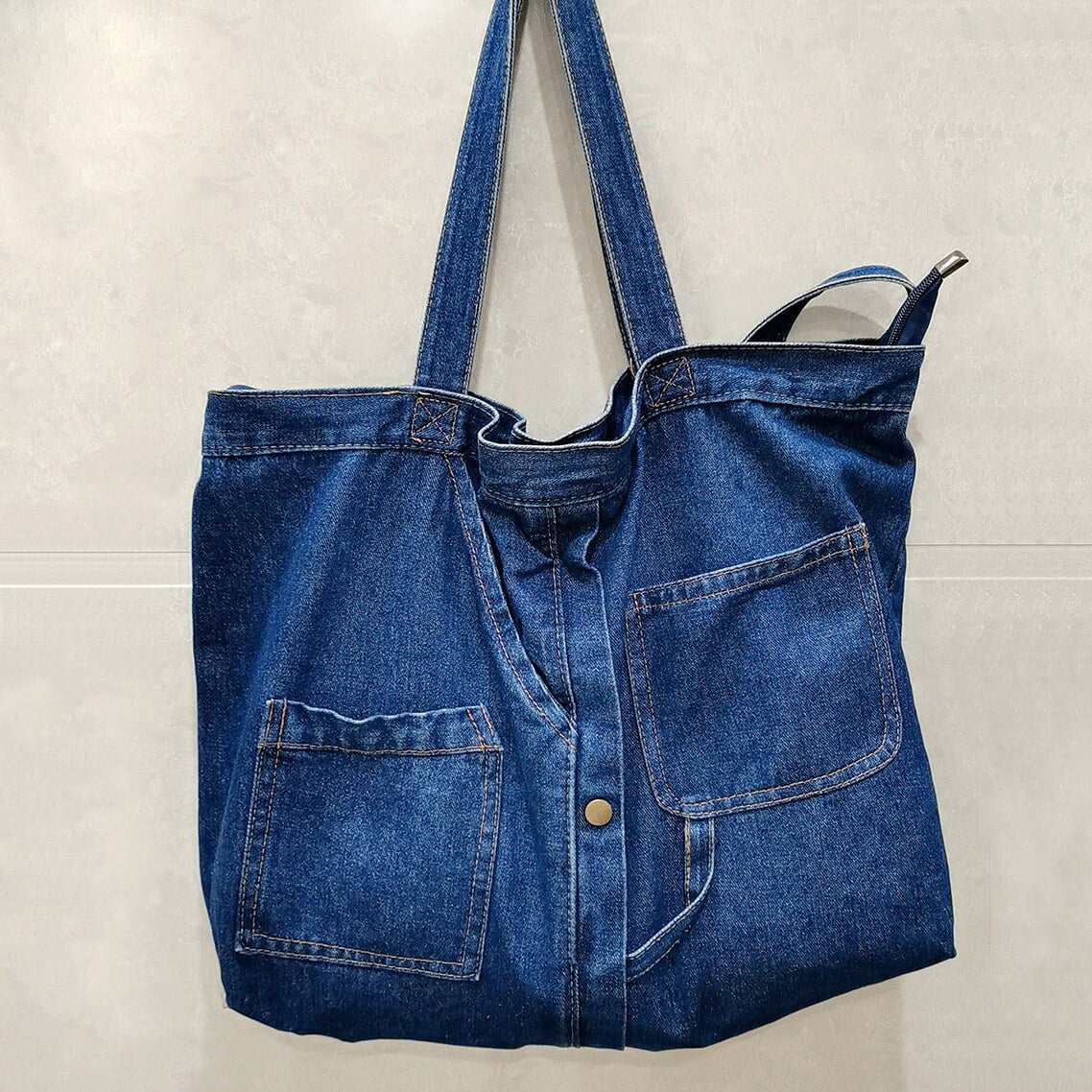 PIKADINGNIS Denim Shoulder Bags for Women Casual Jeans