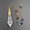 Clear Quartz, variant on HOOUN Natural 7 Chakra Crystal Chain Quartz Hexagonal Pendulem Pendant Reiki Healing-Black Onyx