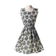 thumbnail image 3 of Robe Sans Manches en Mousseline à Imprimé Floral pour Femmes et Filles, Robe de Soirée Courte Mini Respirante pour Femmes, 3 of 3