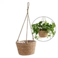 thumbnail image 3 of Jardín Colgante Maceta Macrame Planta Cesta de Almacenamiento Cuerda de Yute Tejido Interior Exterior Titular de Maceta Color Café M, 3 of 5