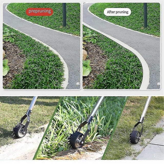 Manual Lawn Edger with Rotary Wheel, Grass Trimmer Shear for Garden and Sidewalk Edging Tool