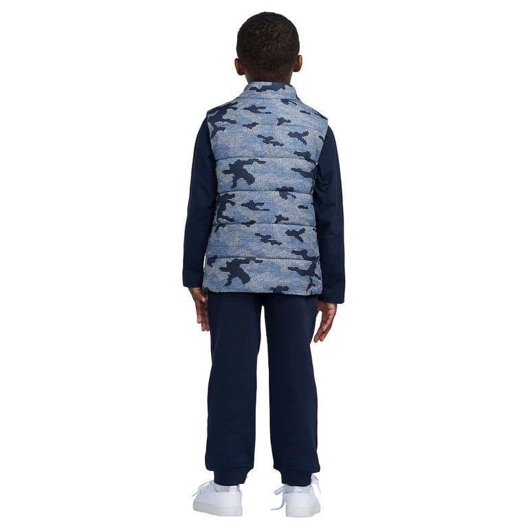 Calvin Klein Toddlers' Boys' 3-Piece Vest Set, Blue 4T