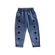 thumbnail image 1 of Odeerbi 1-8 Años Niñas Vaqueros Pantalón Vaquero Bordado Love Cintura Elástica Con Bolsillo, 1 of 3
