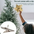 thumbnail image 3 of 15 Pcs Poinsettia Fleurs Artificielles Décorations d'Arbre Ornements Paillettes Rouges avec Clips, 3 of 7