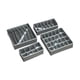 thumbnail image 4 of Organizadores de cajones para guardar ropa interior Estuche multiusos con secciones de rejilla , Gris Gris blanco, 4 of 9